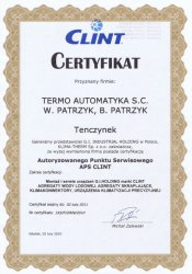Clint Certificate - refrigerate and air conditioning machines installation